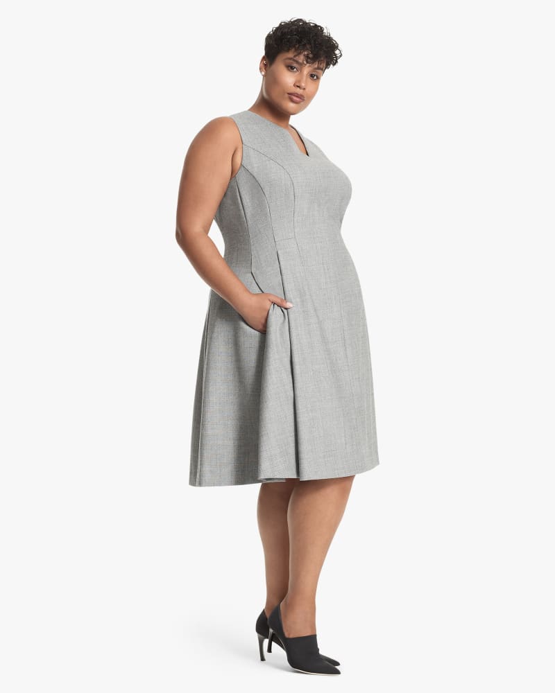 Grey flare dress deals